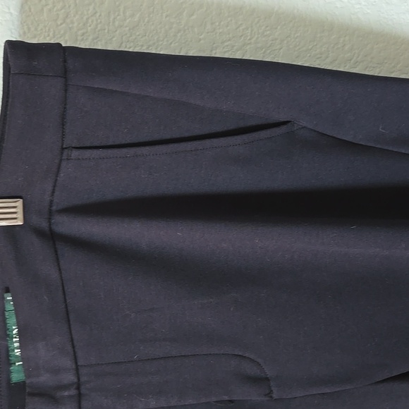 Lauren Ralph Lauren Deep Navy Straight Leg Crop Ankle Pants Sz Large Career - Picture 4 of 14
